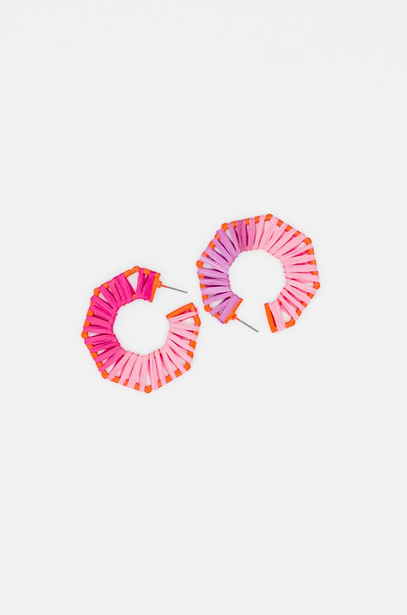 Daniella Rafia Hoops - Final Sale